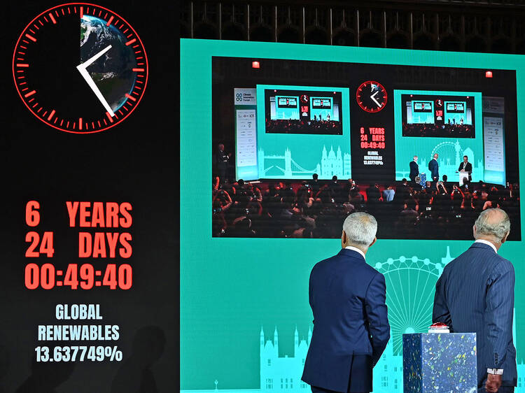 A terrifying climate clock has gone up in Piccadilly Circus A terrifying climate clock has gone up in Piccadilly Circus